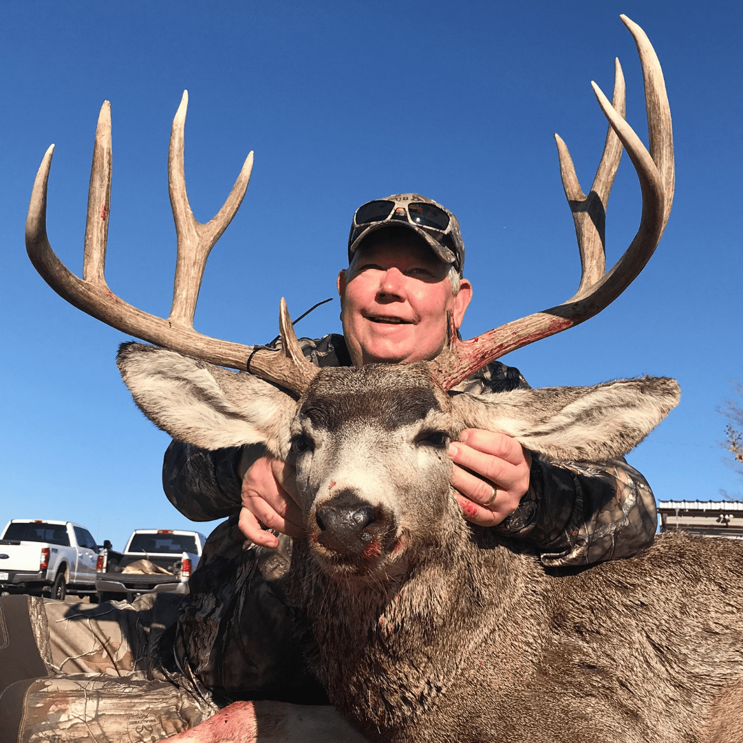 $5,000 per hunter – Texas Panhandle Mule Deer Hunts</p>
<p>All meals from dinner on arrival to lunch on departure day<br />
3 nights lodging and 3 full days of hunting<br />
Semi-guided: A guide will accompany 2 hunters, but the final decision to harvest is up to you—no guide calls<br />
Comfortable double-occupancy accommodations<br />
Quartering and freezing of your harvest (when possible)<br />
Bring a valid Texas Hunting License (not included)<br />
You’ll need your personal gear and transportation to the ranch. Once you arrive, all in-hunt transportation is covered<br />
Gratuities for staff are optional and appreciated<br />
The closest airport: is Amarillo (AMA) with service from Southwest, American, and others<br />
No hidden fees—what you see is what you get! No trophy fees, no surprises. References are available upon request.